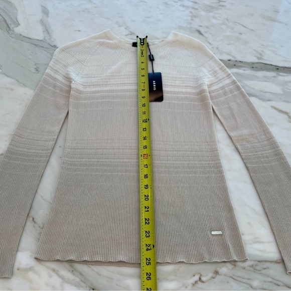 Akris Beige Gradient ECRU lightweight cashmere silk sweater - Picture 15 of 16